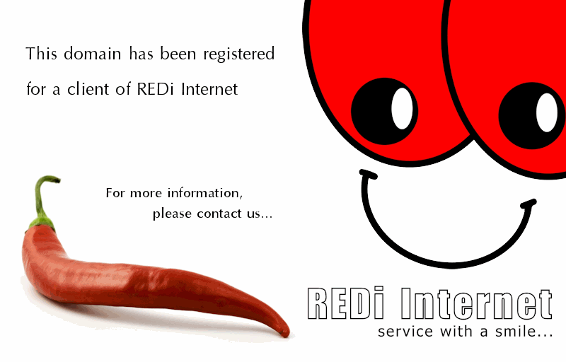 Domain Registered for a client of REDi Internet Services - Please click for more information